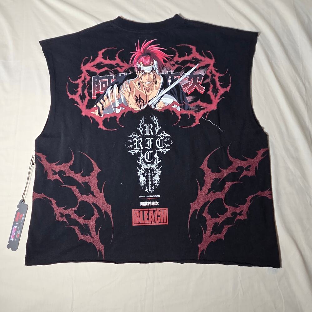 Civil Regime x Bleach Renji Abarai Cutoff Tank Top Vest Men's XL Brand New NWT